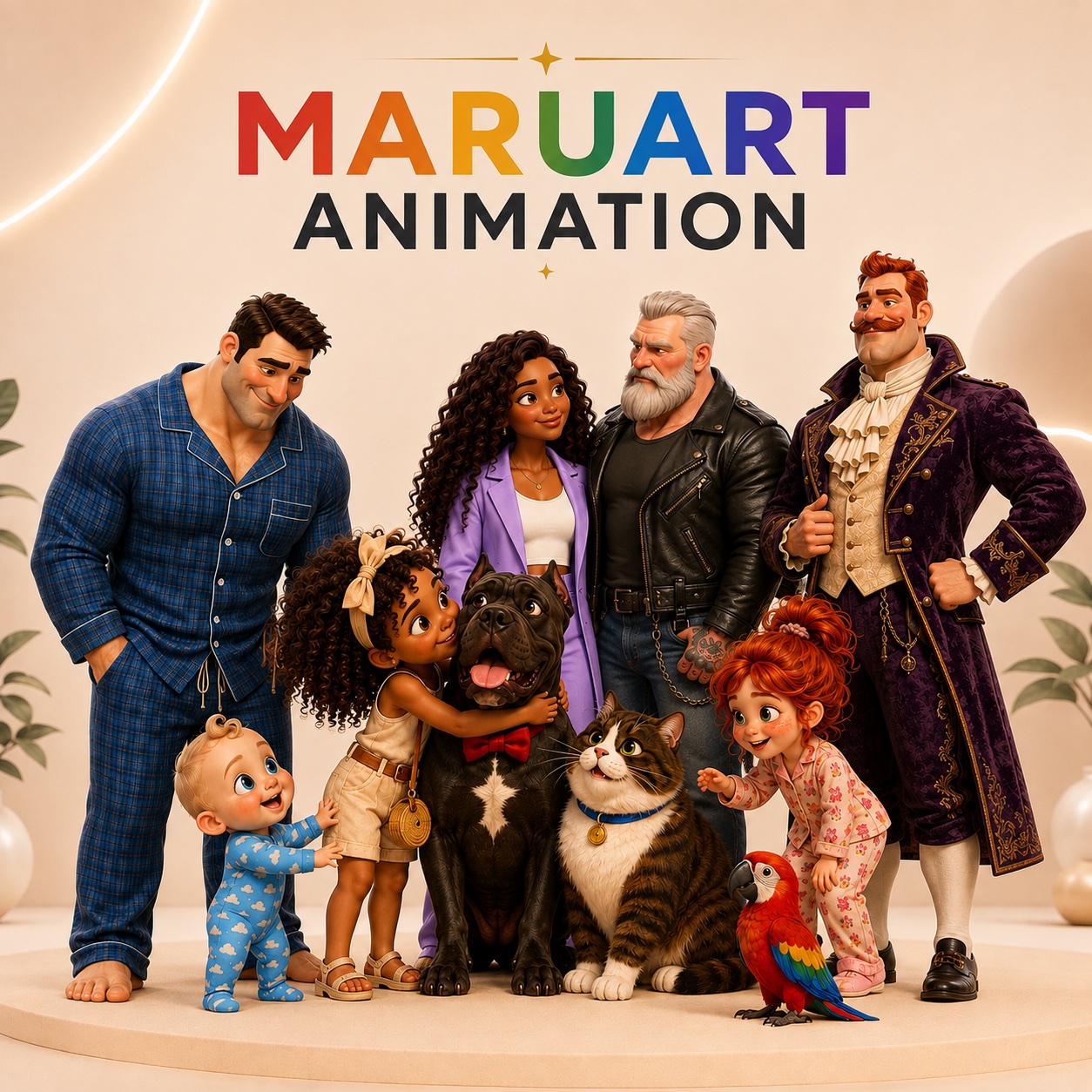Герои и персонажи вселенной MARUART Animation